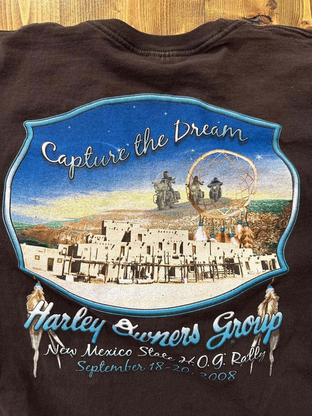 New Mexico Bike Rally Large Black Motorcycle Harley Group Long Sleeve T-Shirt